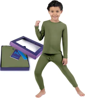 Thermal Underwear for Kids Boys Thermals Top & Bottom Set Long Underwear Base Layer Pajamas