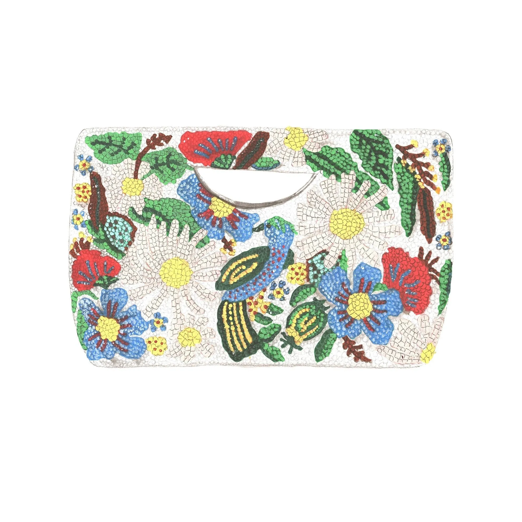 Tropical Beaded Clutch
