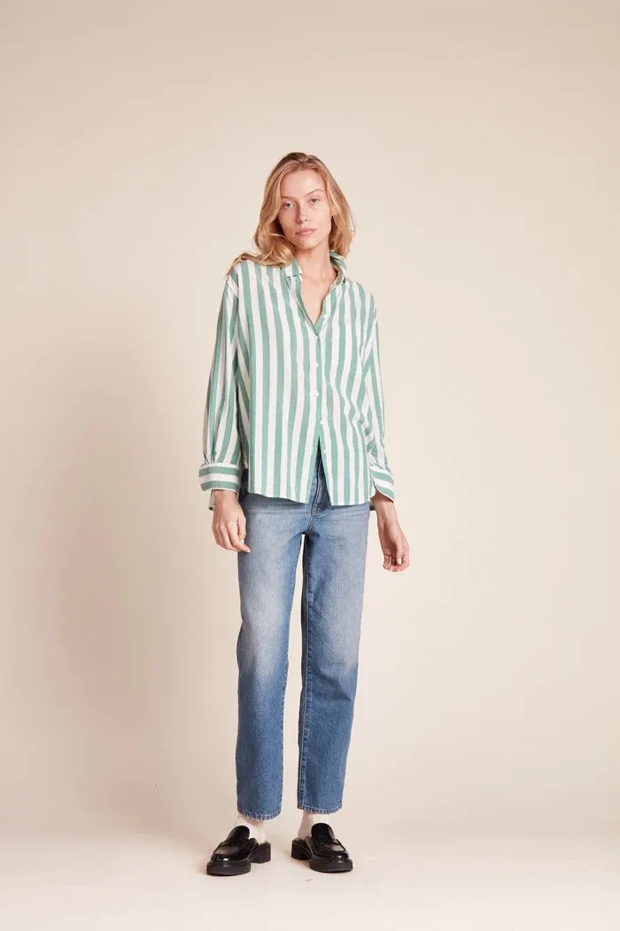 Trovata - Blake Oversized Shirt in Arbor Stripe