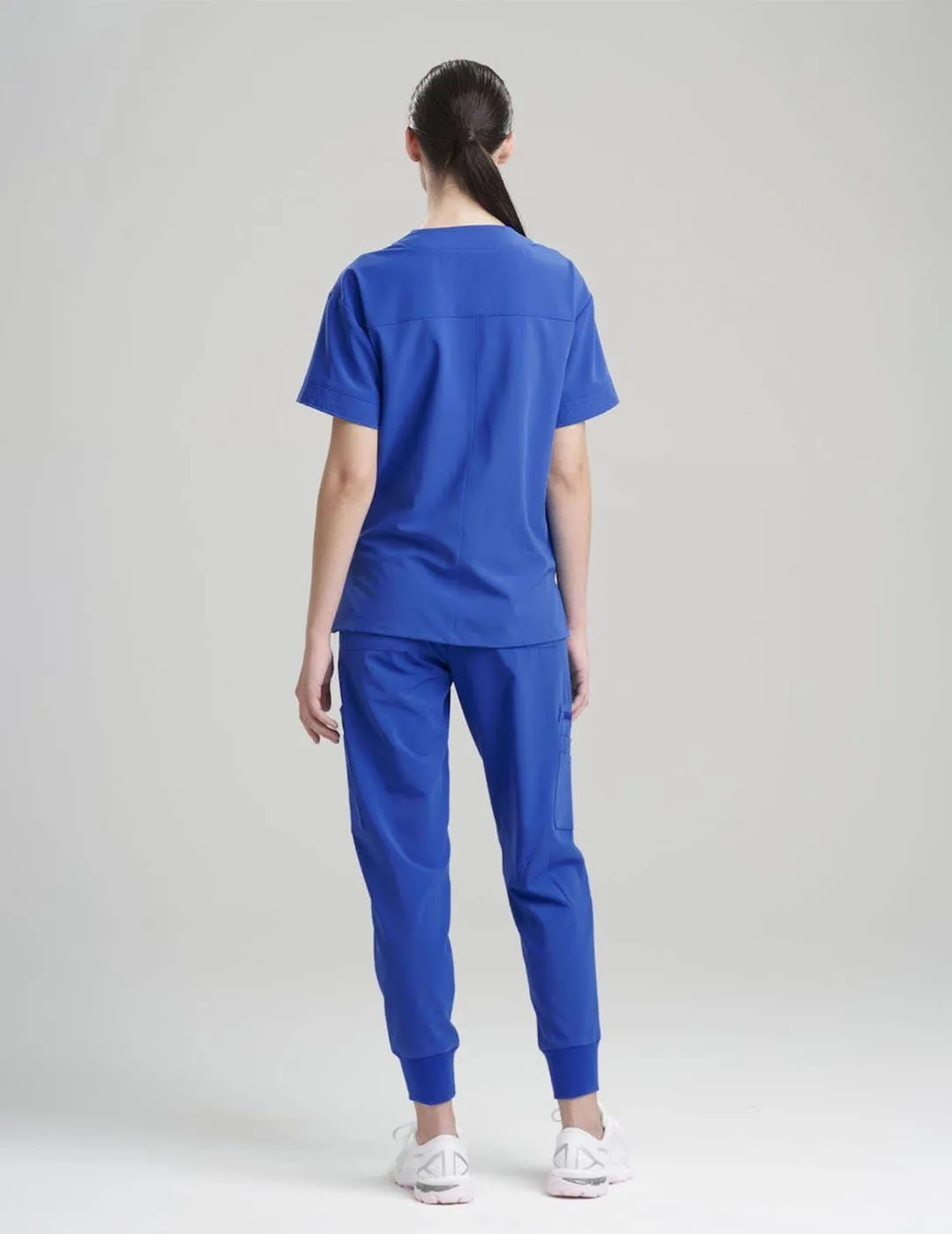 Womens 8-Pocket V-Neck Scrub Top - Royal Blue