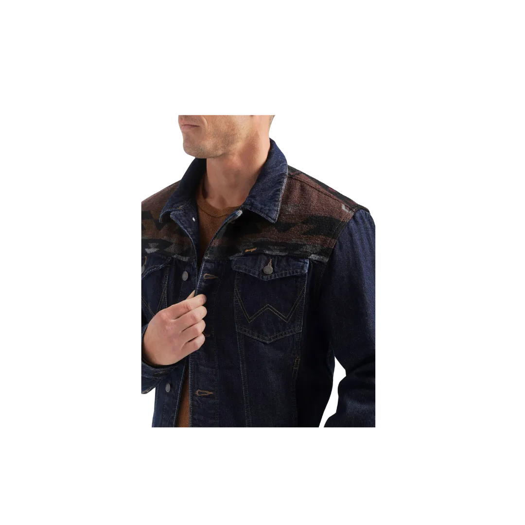 Wrangler Men's Denim With Contrasting Yoke Pecan Pie Jacket