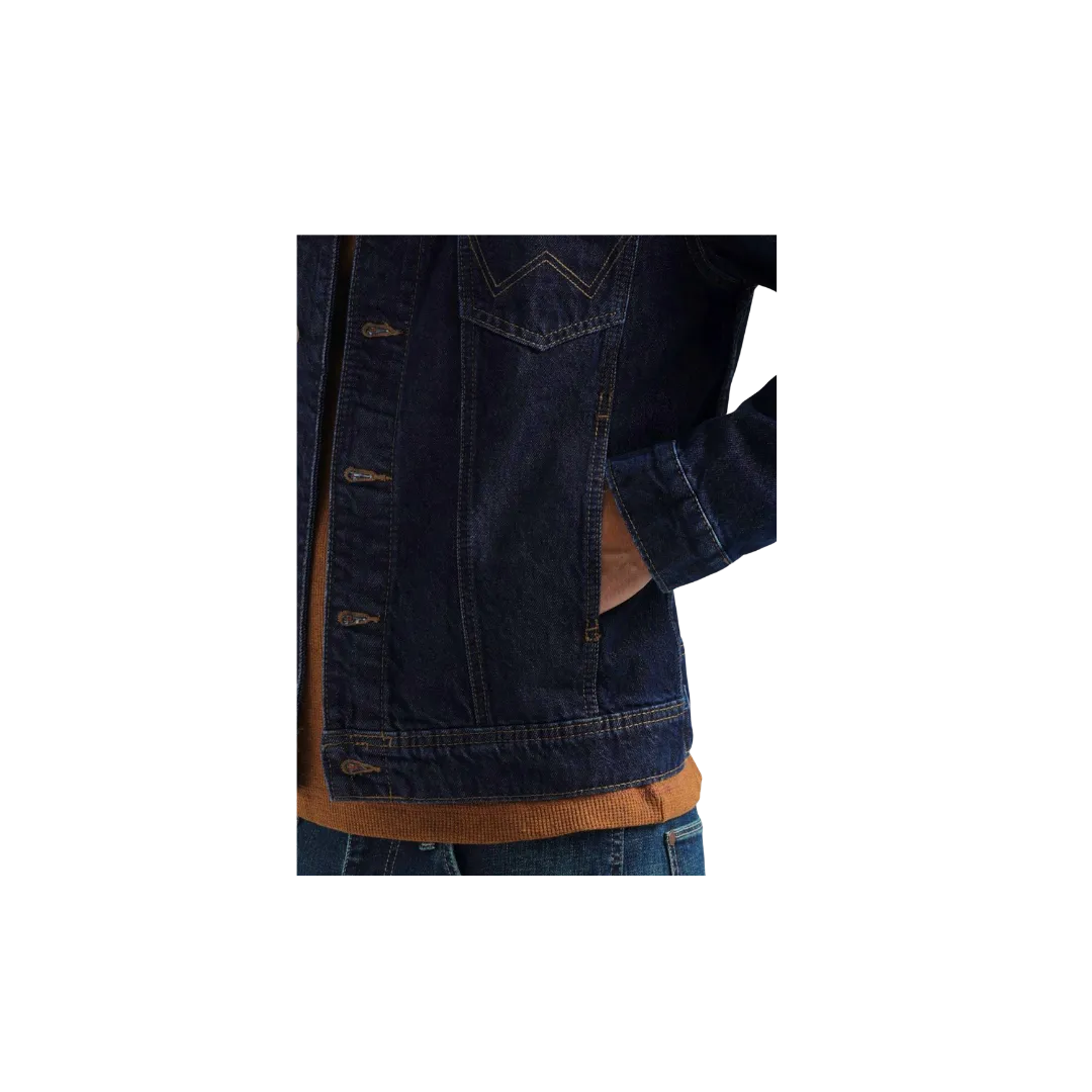 Wrangler Men's Denim With Contrasting Yoke Pecan Pie Jacket