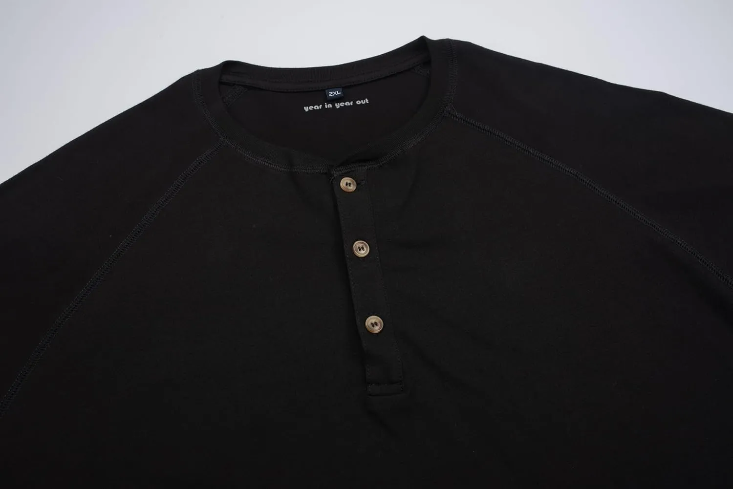 Year In Year Out Big and Tall Henley Shirts for Men Cotton Long Sleeve T Shirts for Men from 2XL(T) to 6XL(T)